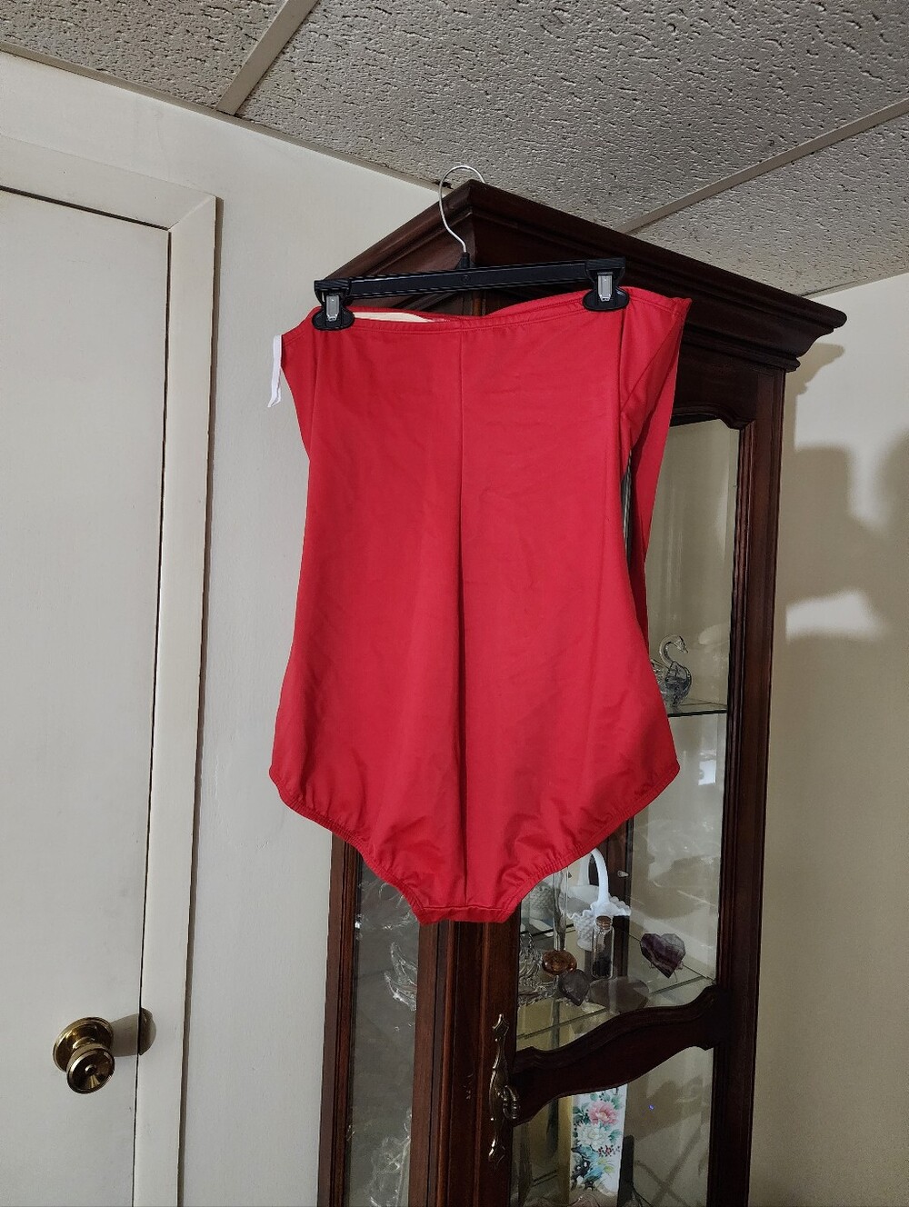 Ruby Ribbon Red Ruched Bandeau One-Piece - Picture 2 of 3